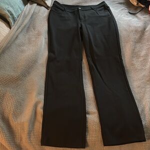 NEW Athleta Classic Black Stretch Zip Pants sz 6